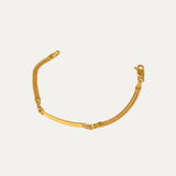 Gold Flat Link Kid Bracelet