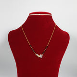 American diamond flower design mangalsutra